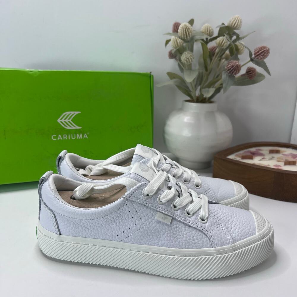 Cariuma OCA Low Casual Leather Sneaker White Women's 7.5 NWB - Picture 3 of 10